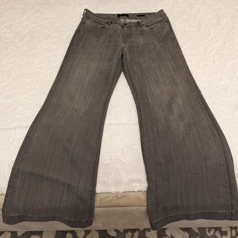 Gray Wide Leg Jeans